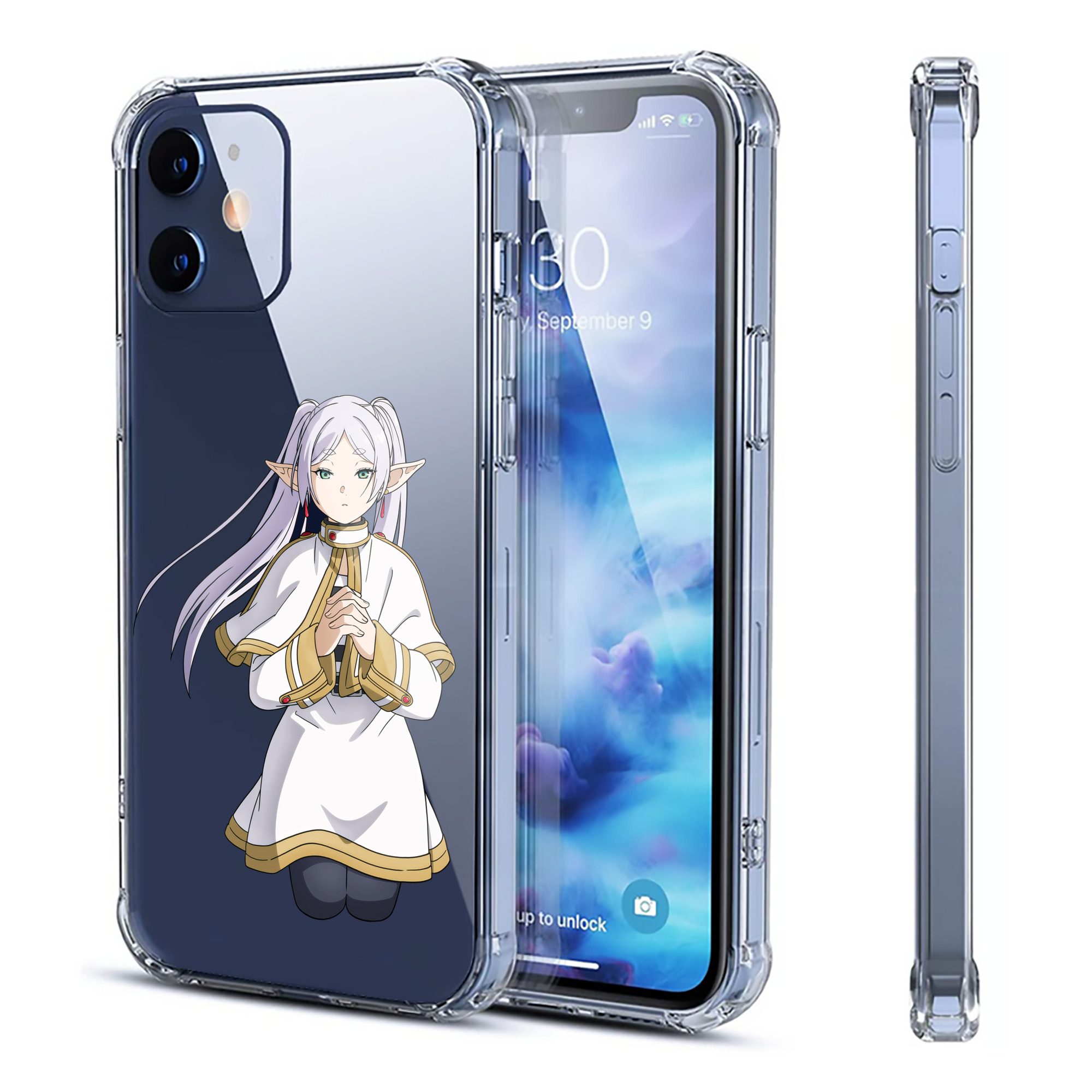 （画像用） 葬送のフリーレン Frieren 【iPhone 12シリーズ対応】透明スマホケース（クリアソフトケース）